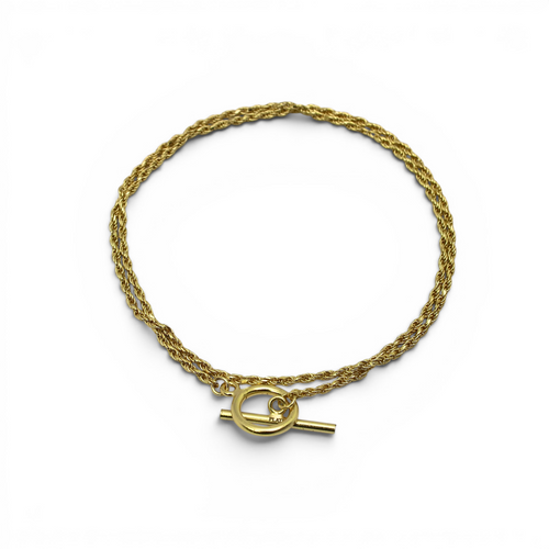 Double Gold Rope OT Lock Bracelet