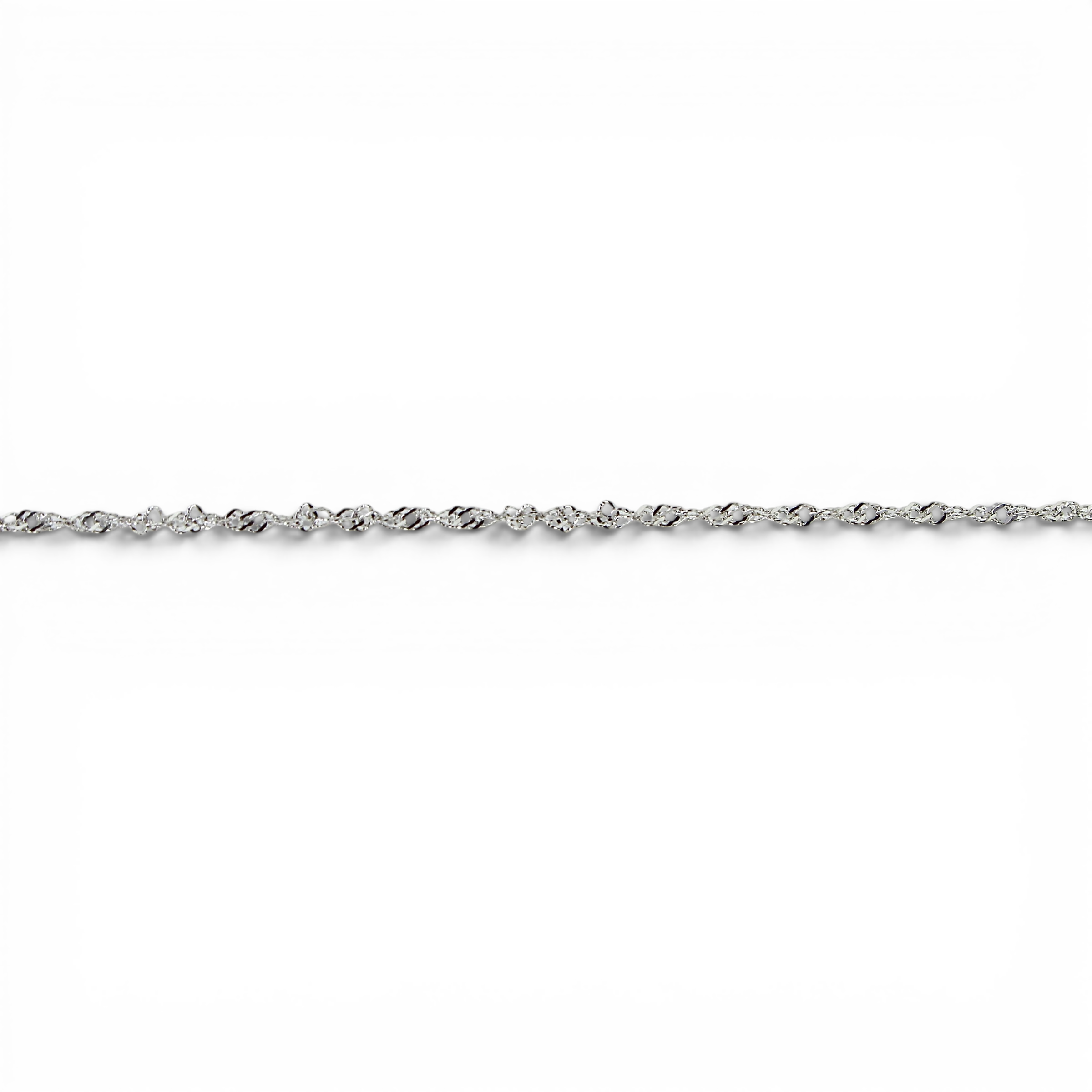 Silver Singapore Twisted Curb Chain