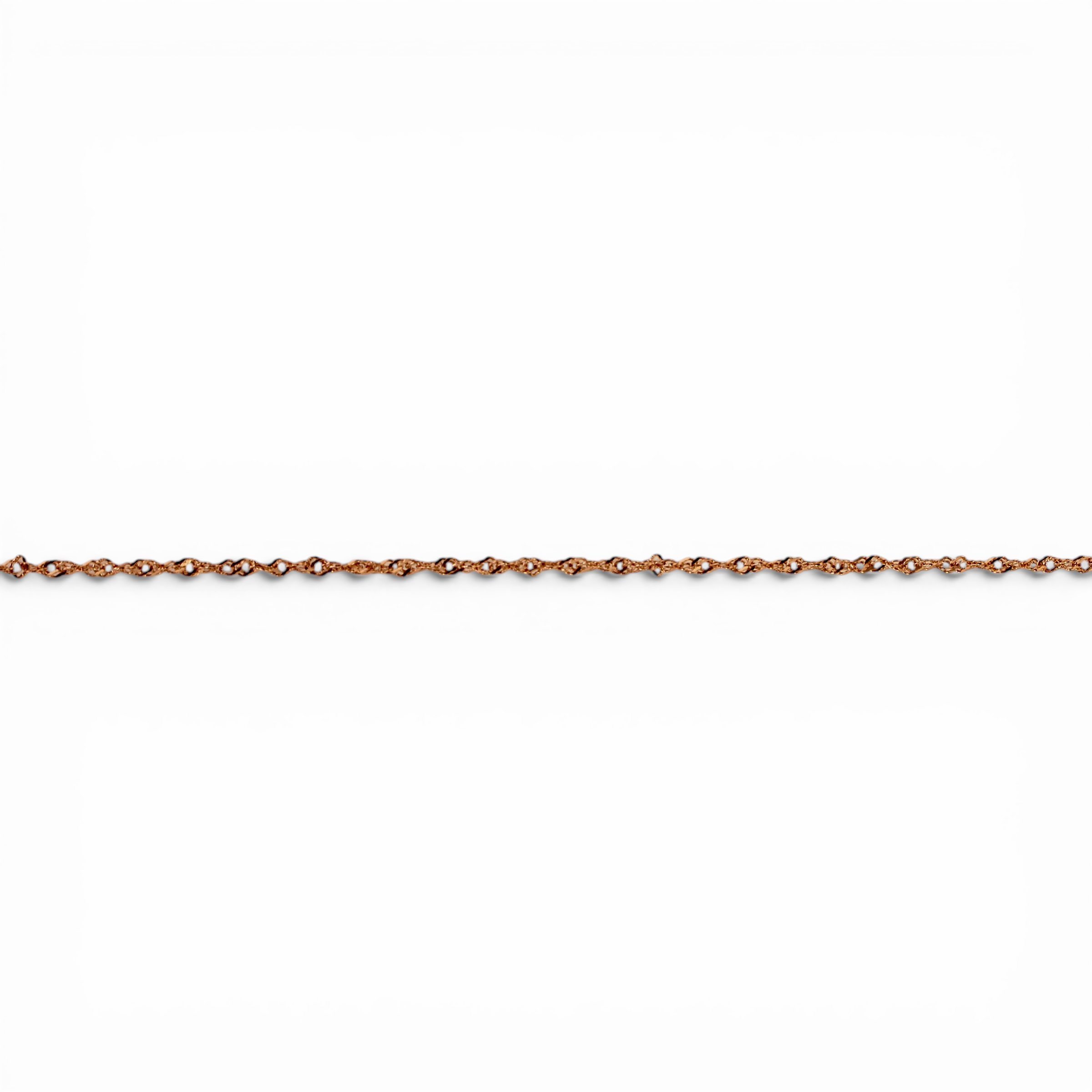 Rose Gold Singapore Twisted Curb Chain