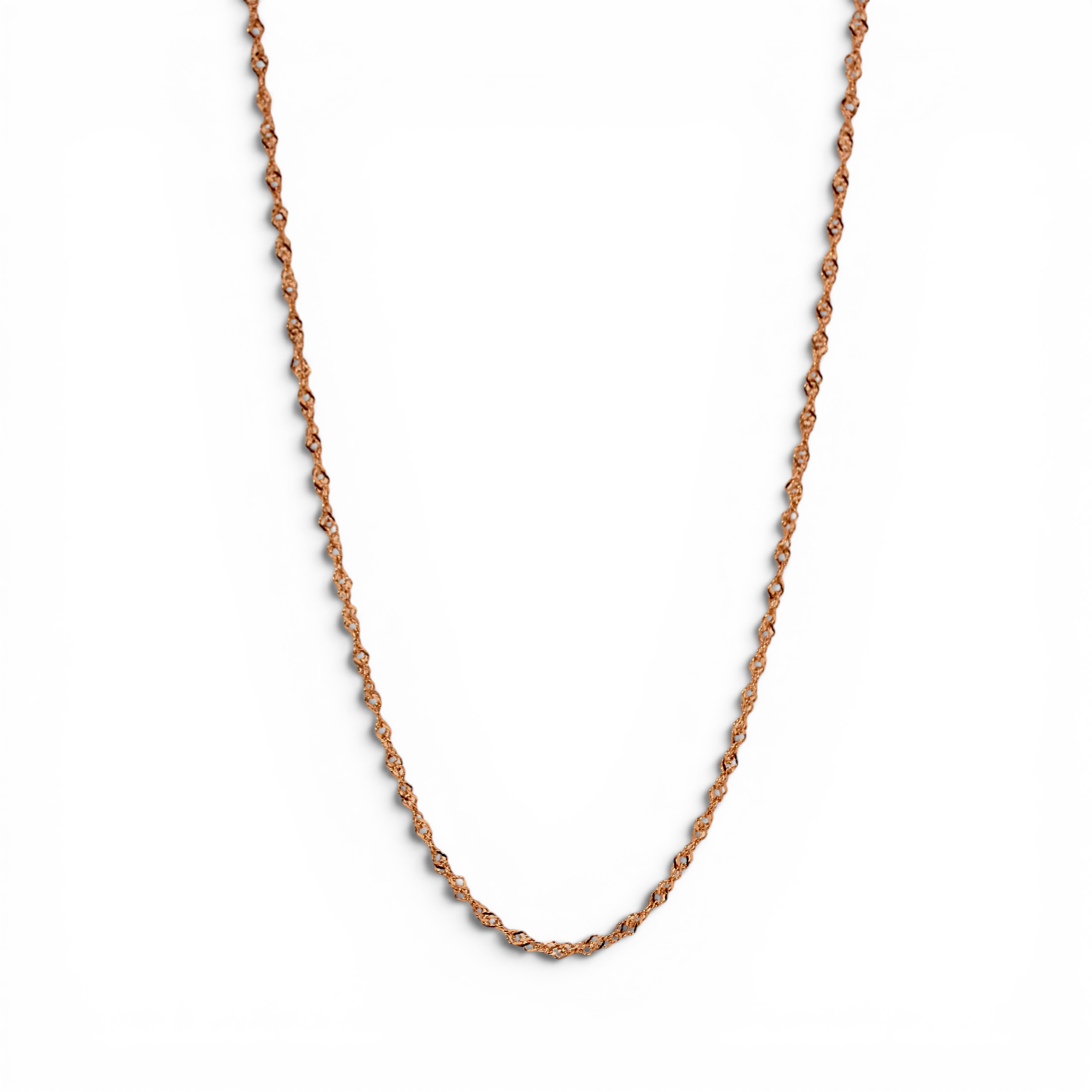 Rose Gold Singapore Twisted Curb Chain