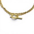 Double Gold Rope OT Lock Bracelet