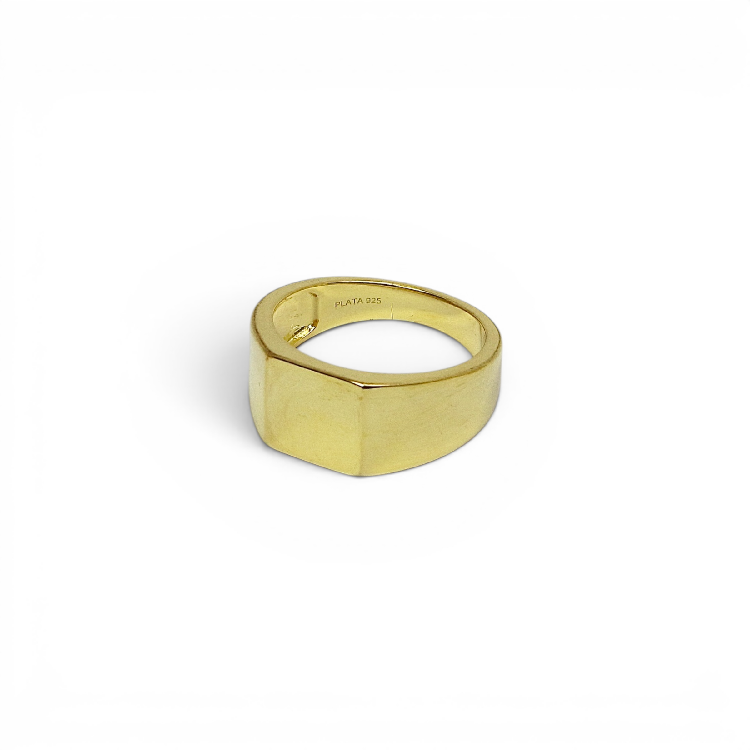 Gold Flat Signet Ring