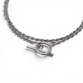Double Silver Rope OT Lock Bracelet