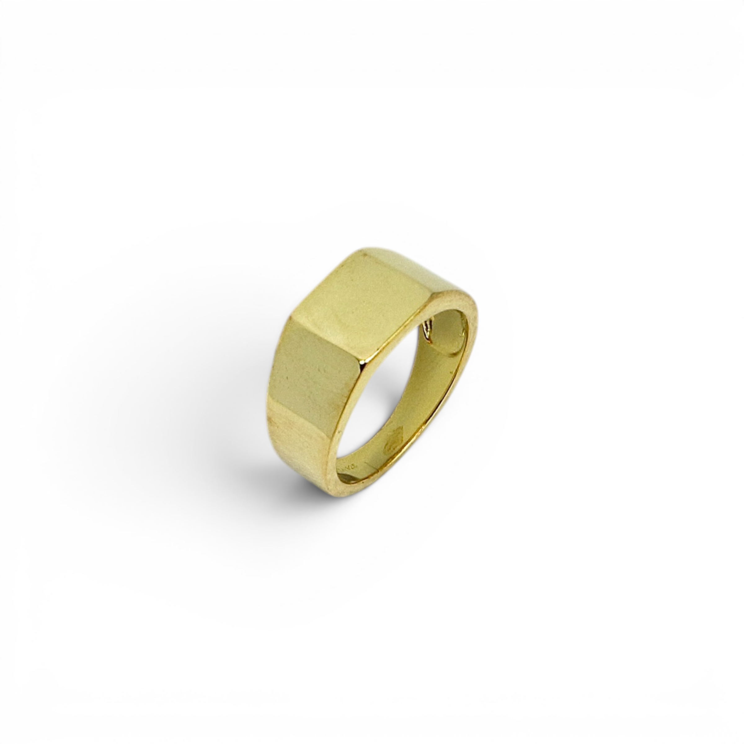 Gold Flat Signet Ring