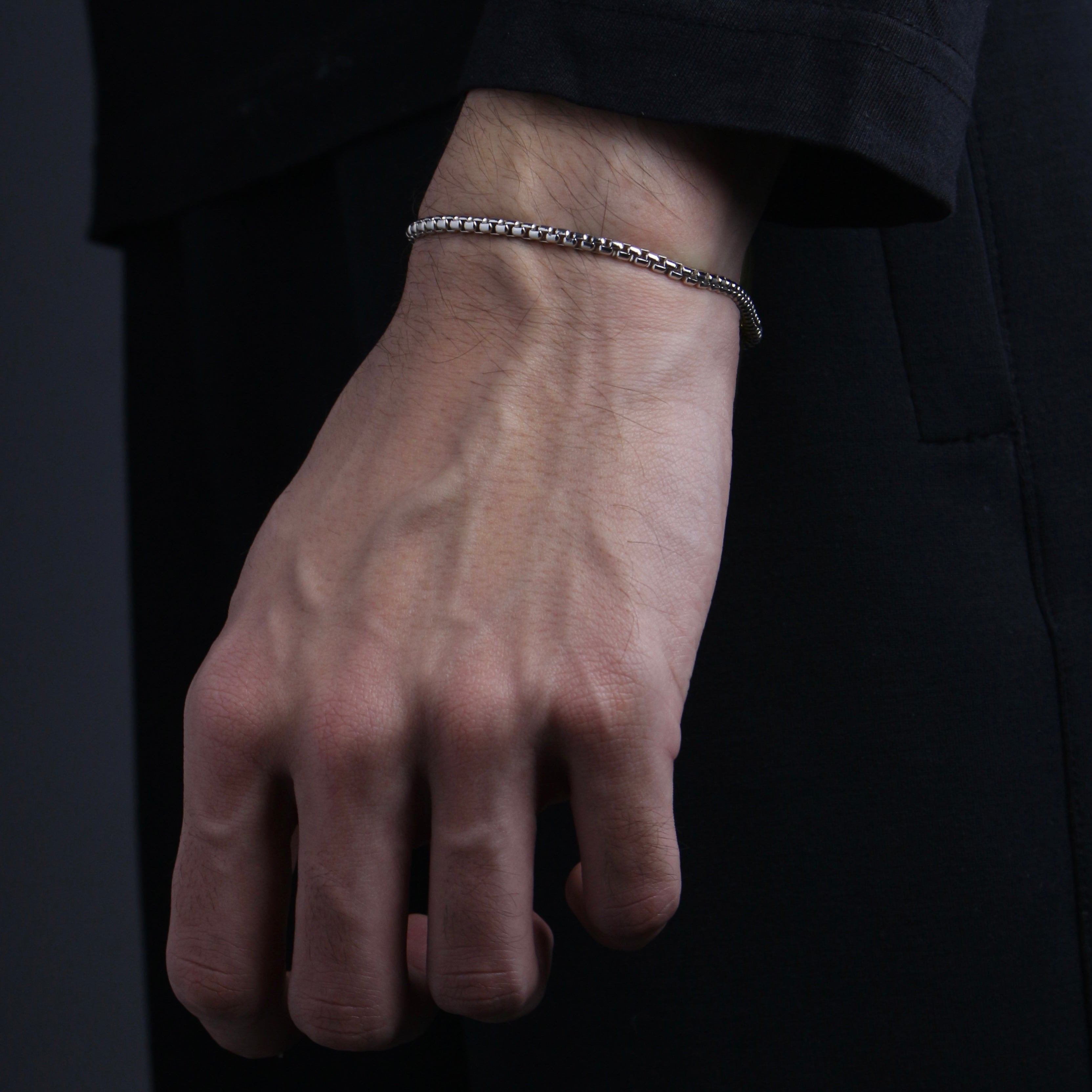 Silver Venetian Box Bracelet