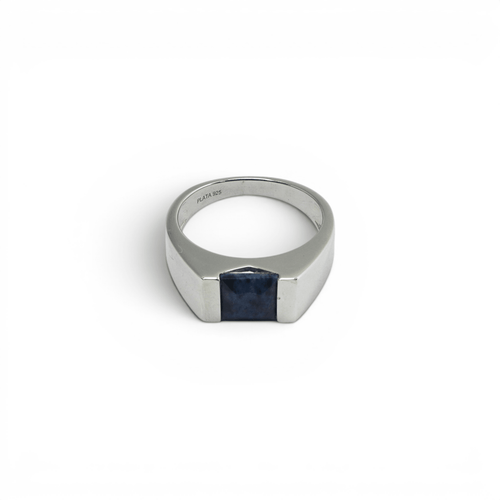 African Blue Sapphire Ring - PLATA