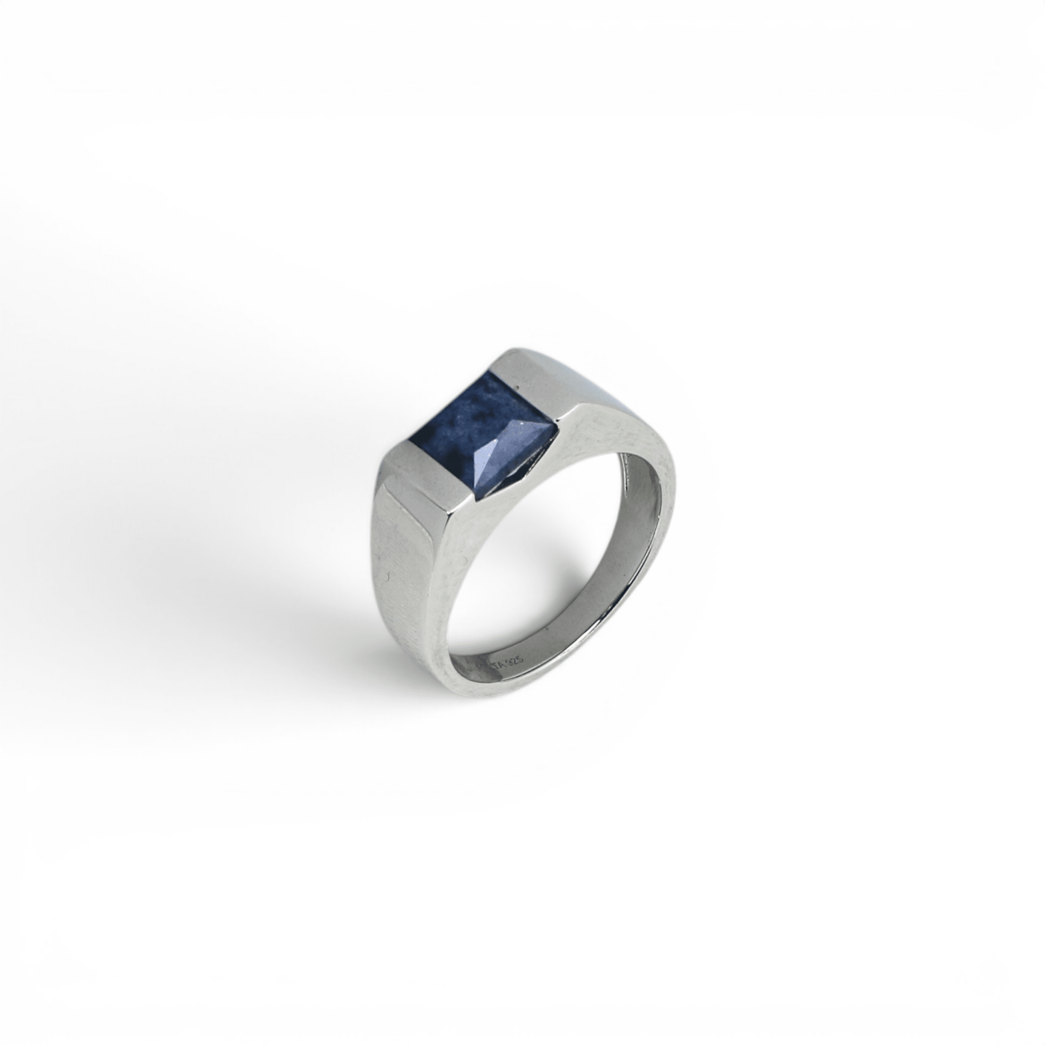 African Blue Sapphire Ring - PLATA