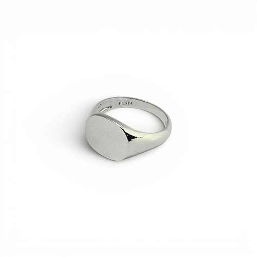 Classic Oval Signet Ring - PLATA