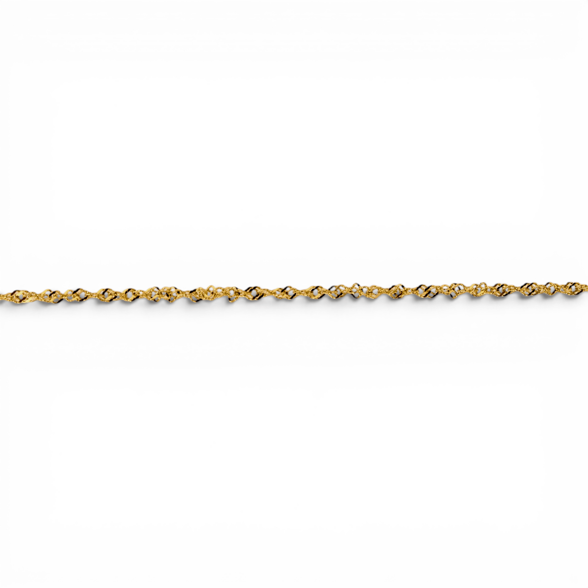 Gold Singapore Twisted Curb Chain - PLATA