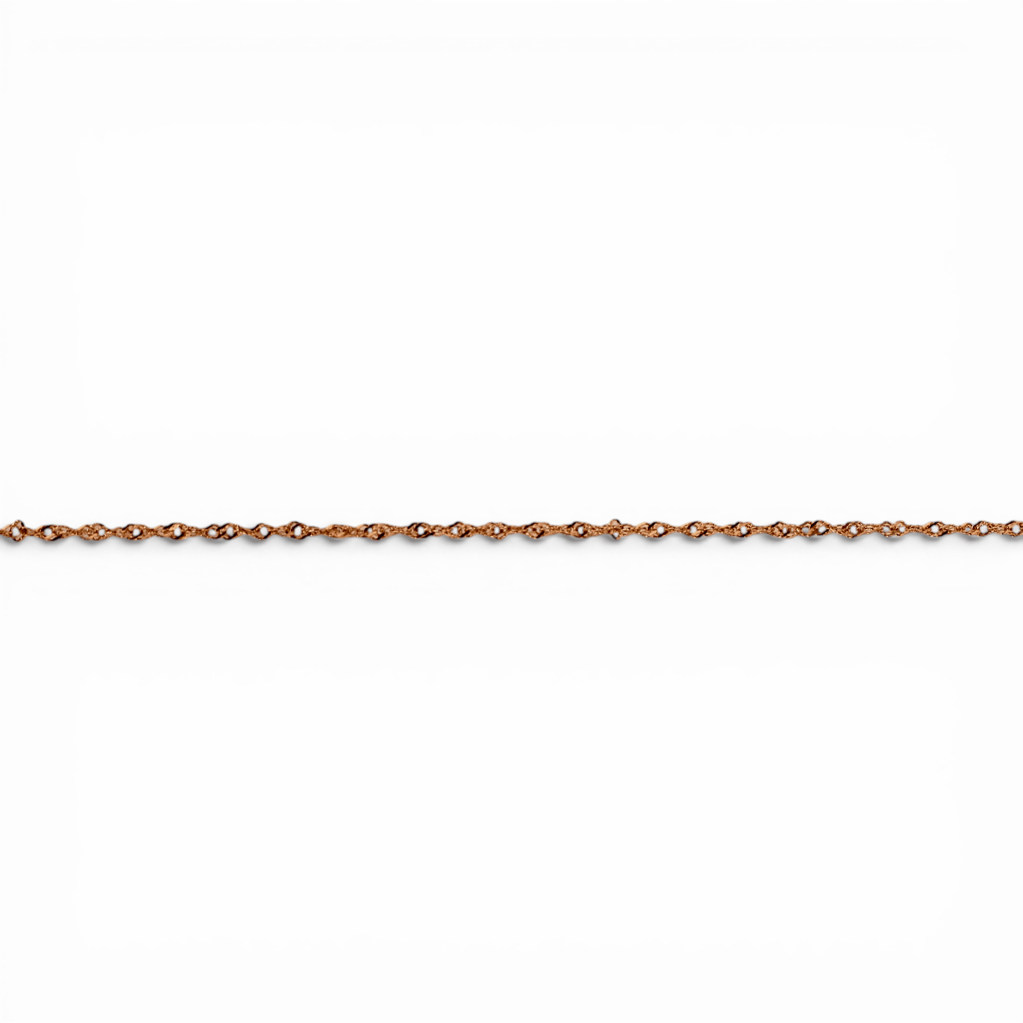Rose Gold Singapore Twisted Curb Chain - PLATA