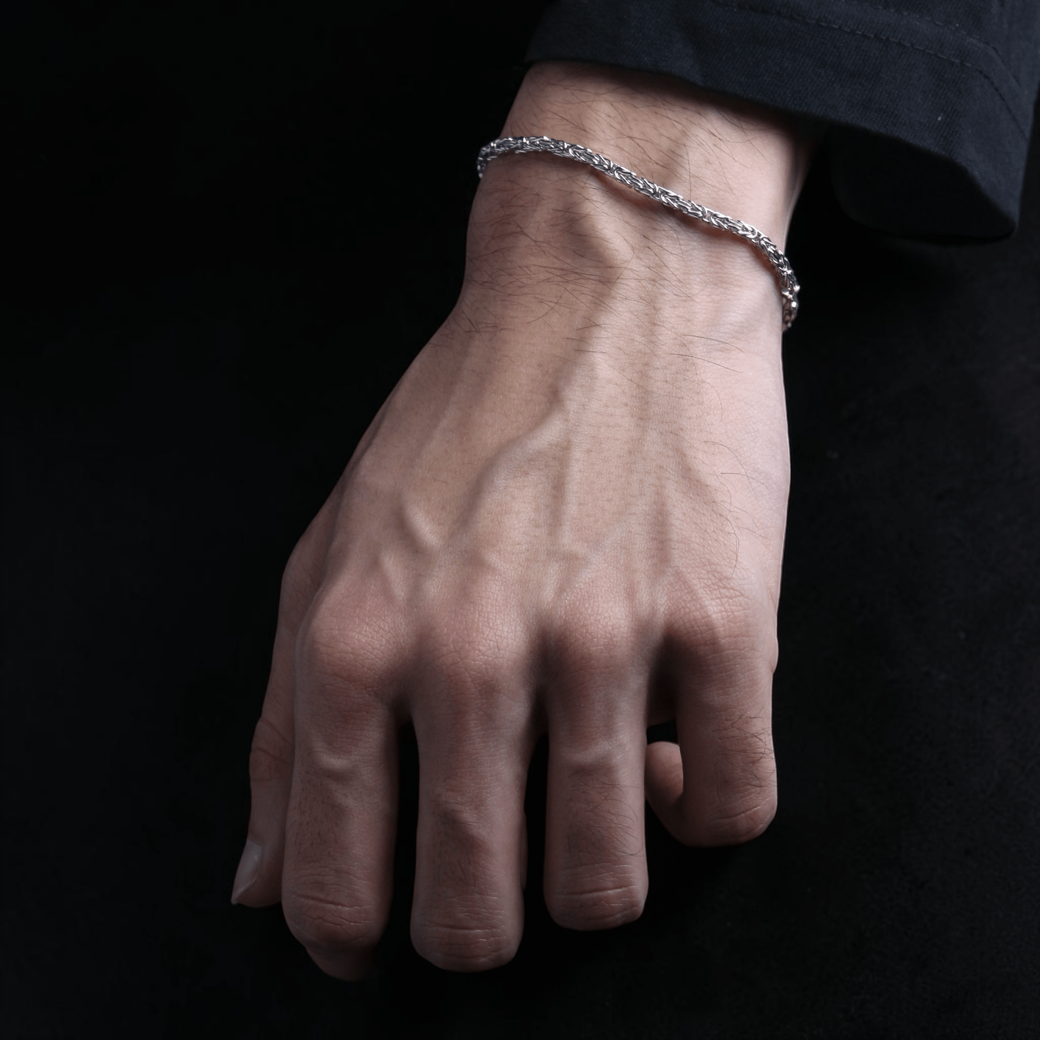 Silver Byzantine Link Bracelet - PLATA