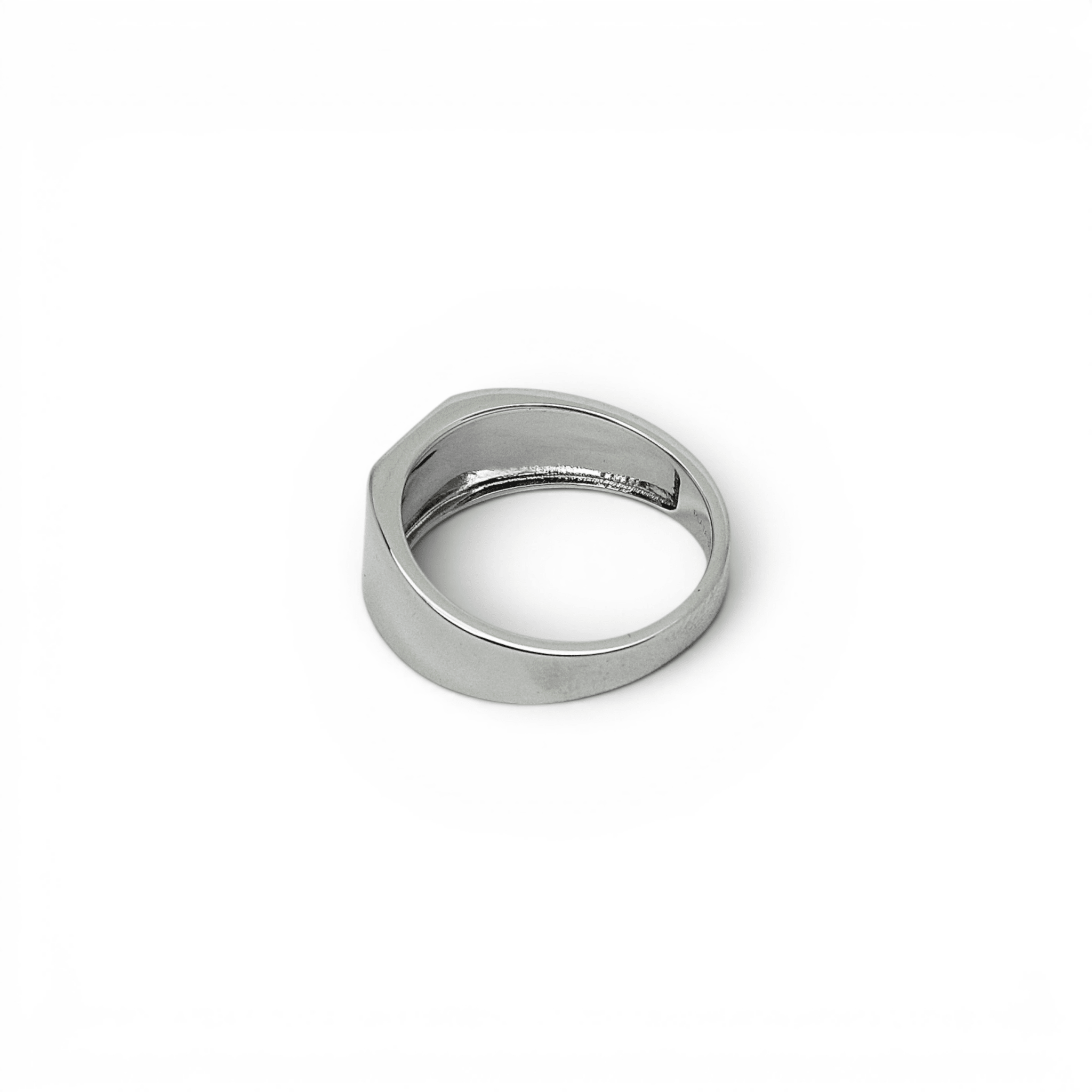 Silver Flat Signet Ring - PLATA