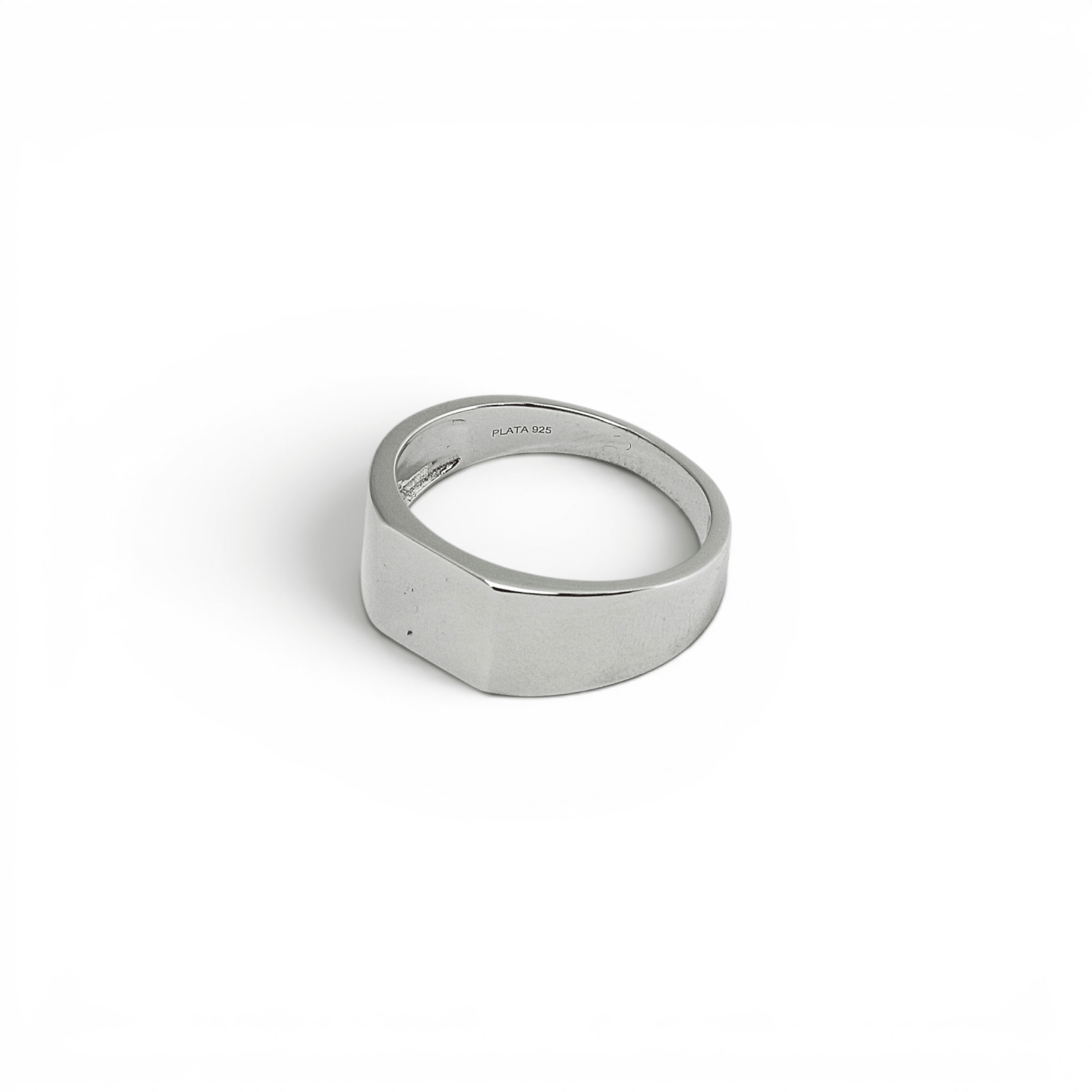 Silver Flat Signet Ring - PLATA