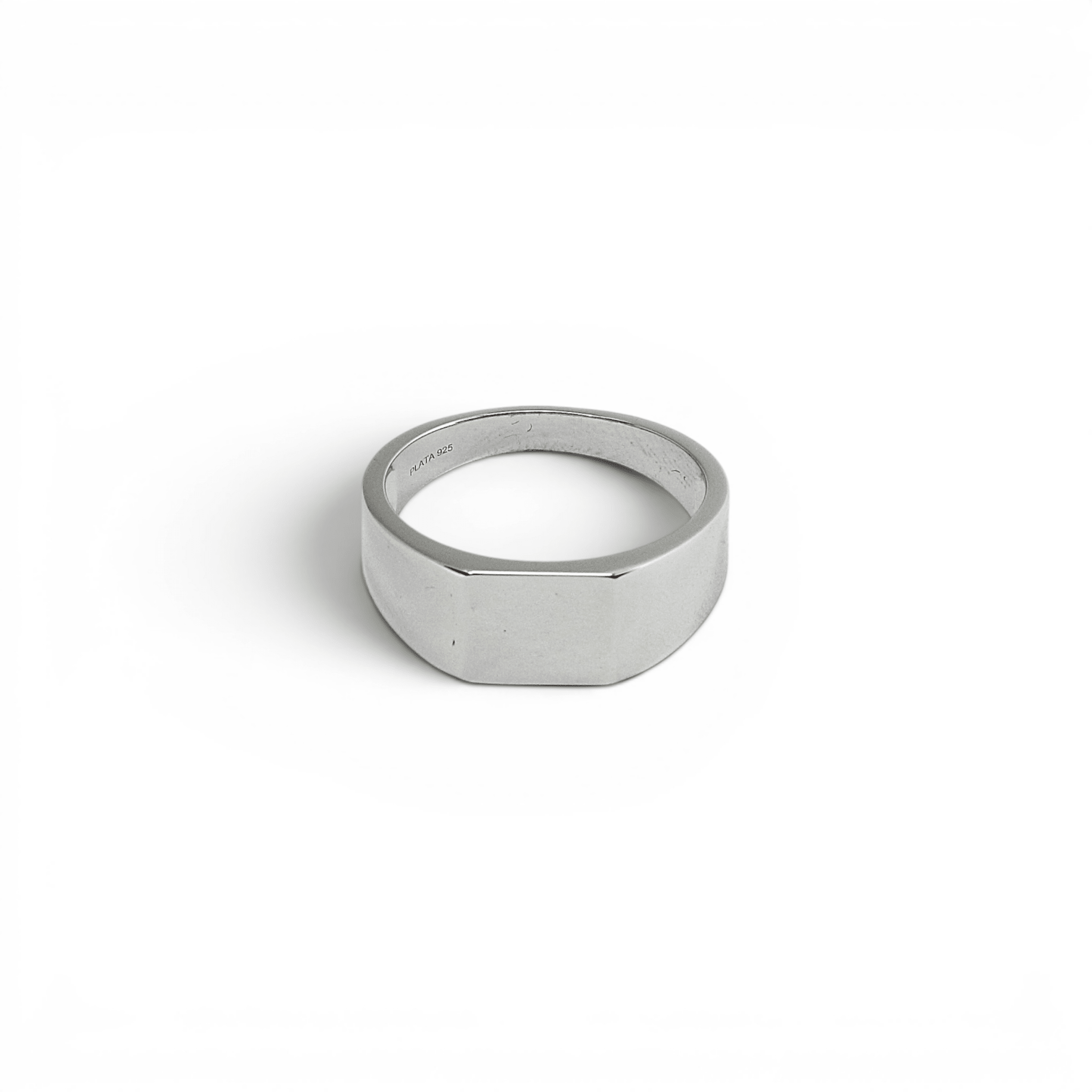 Silver Flat Signet Ring - PLATA