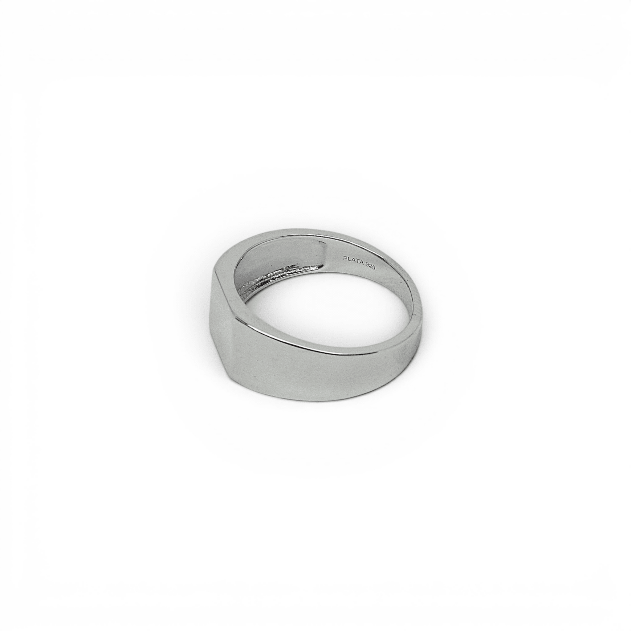 Silver Flat Signet Ring - PLATA