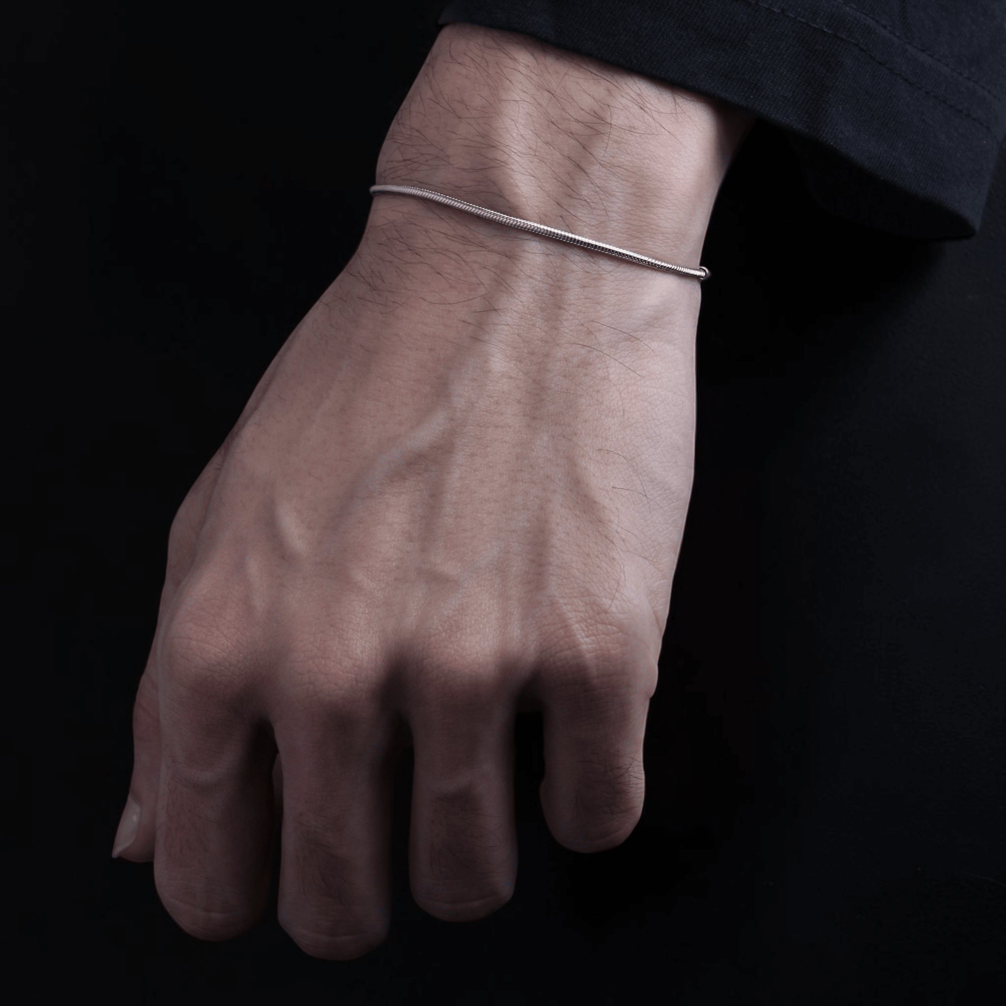 Silver Round Snake Bracelet - PLATA