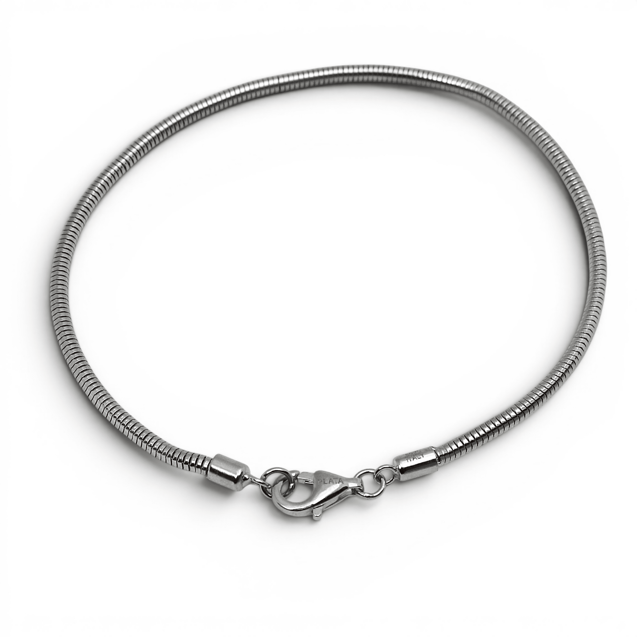 Silver Round Snake Bracelet - PLATA