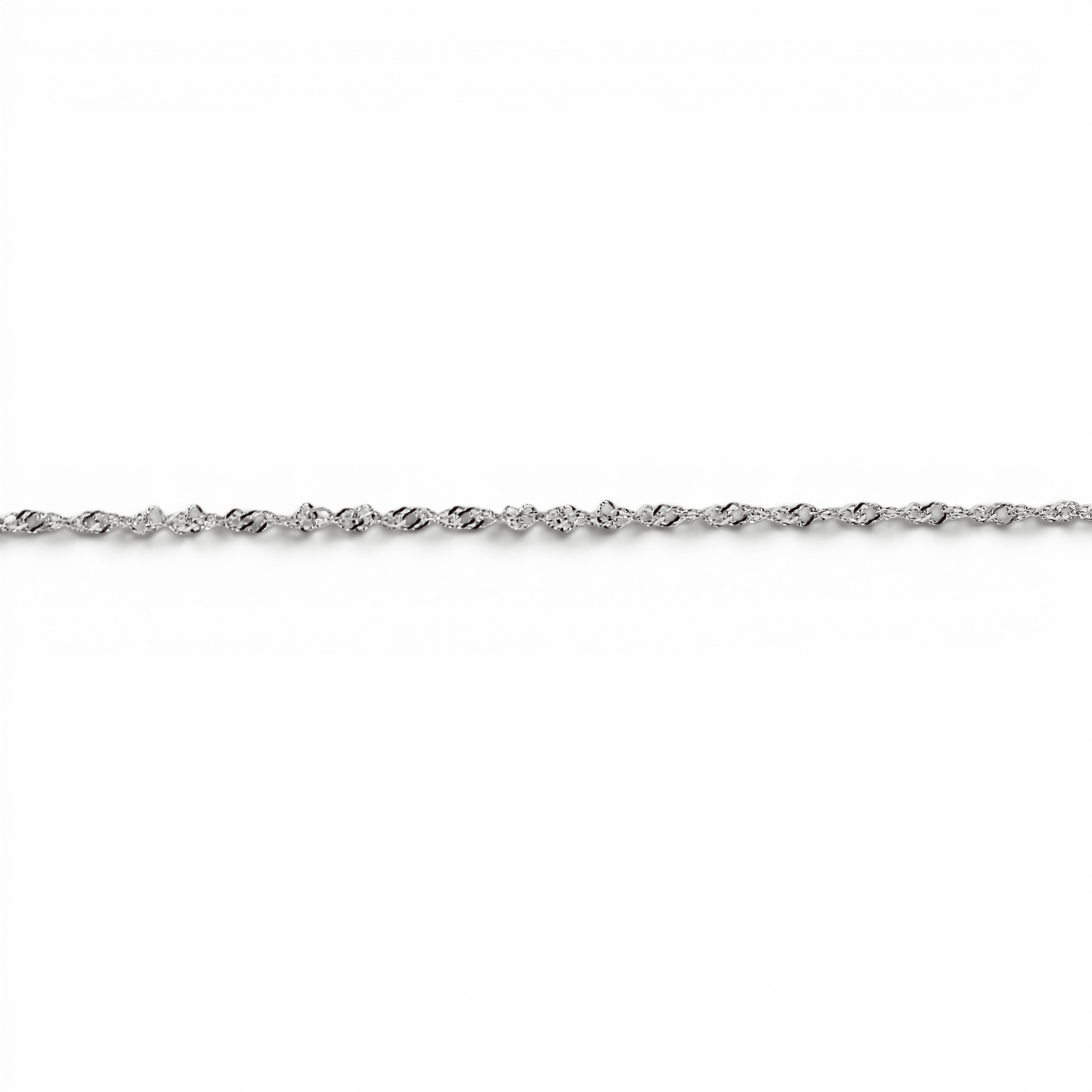 Silver Singapore Twisted Curb Chain - PLATA